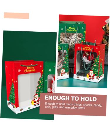 SKISUNO Party Container 5pcs Paper Goodie Bags Paper Candy Bag Containers for Xmas Storage Bags Handheld Party Bag 30x20cm Red - Buy Online on GoSupps.com