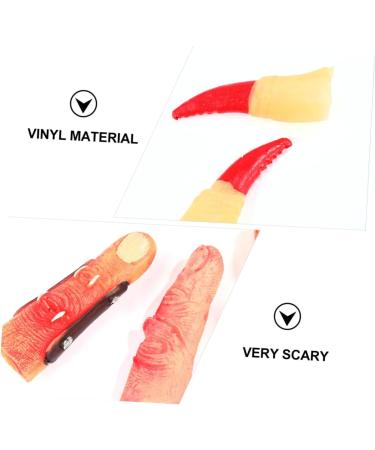 FRCOLOR 6 Sets Halloween Fake Finger Cots Halloween Witch Finger Cosplay Accessories Fingernail Covers False Fingernails Scary False Finger Clothing Bulk Vinyl - Buy Online on GoSupps.com