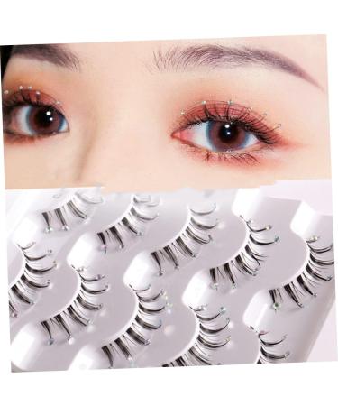 5 Pairs diamond eyelashes christmas lashes false eyelashes with diamond spiky lashes diamond false fake eyelash for women lash extensions asian lashes cosmetic girl fiber Miss - Buy Online on GoSupps.com