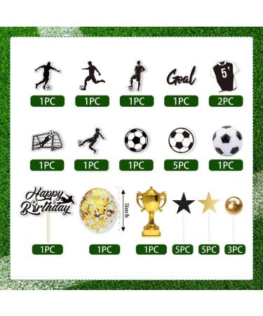 Football Cake Topper Football Cake Decorations Football Theme Birthday Cake Toppers for Boys Green Football Party Cake Cupcake Topper Personalised Kids Men Sports Theme Party Supplies - Buy Online on GoSupps.com