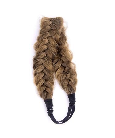 Gledola Messy Synthetic Hair Braided Headband - Classic Chunky Wide Hair Accessory for Effortless Style (Tonbank) | International Shipping Available - Buy Online on GoSupps.com