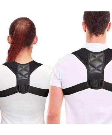 Adjustable Medical Back Posture Corrector Belt Neoprene Lightweight Dual Strap Design Shoulder Support Adjustable Size 28-48 Inches - Size: S