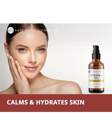 Kate Blanc Cosmetics Vitamin E Oil for Skin Scars - 28000 IU - Reduce Scars, Wrinkles, Dark Spots, and Acne - DIY Lip Gloss, Nail, and Hair Care - 1 Fl Oz - Buy Online on GoSupps.com