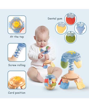 Inbeby Teething Toys for Baby | 8 Multi-Shape Texture Teethers | 2 in 1 Rattle & Silicone Teether | Soothes Sore Gums | Infant Boy Girl 0-12 Months - Buy Online on GoSupps.com