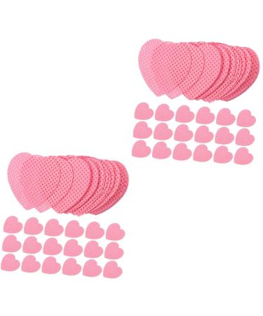 FOMIYES 400 Sheets Eyelash Cleaning Pads Nail Dip Powder Remover Nail Polish Remover Heart Shaped Nail Wipes Cotton Nail Wipes Lash Remover Nail Polish Pads Gel Remover Pads