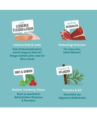Edgard & Cooper Grain-Free Wet Dog Food for Seniors - Salmon & Chicken (150g x 11 Pack) | Natural Ingredients & Essential Amino Acids - Buy Online on GoSupps.com
