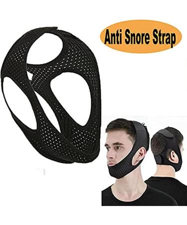 P & J Health Anti Snoring Chin Strap - Adjustable Strap for Men and Women - Breathable and Soft - Effective Snoring Relief - Black - Buy Online on GoSupps.com