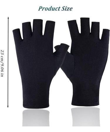Tongyend UV Gloves for Gel Nails - Professional Fingerless Protection for Nail Lamp Dryer | Outdoor Use - Black/White - Manicure & Skin Care - Buy Online on GoSupps.com
