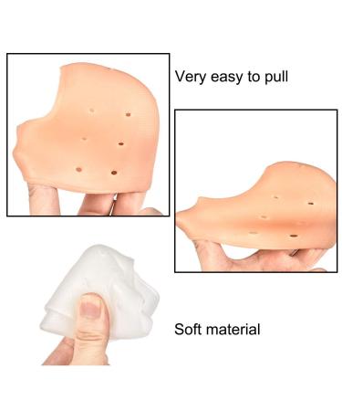 Brillistar Silicone Gel Socks - 2 Pair Heel & Ankle Sleeve for Plantar Fasciitis Relief | Comfortable Foot Pain Relief for Men & Women - Buy Online on GoSupps.com
