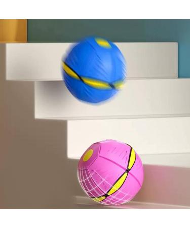 WACURRENTHYD New UFO Pet Flying Saucer Ball Portable Flying Toys Creative Fly Saucer Stomp Magic Balls Magic Frisbee Dog Toy Ball Fun Puppy Interactive Flying Flat Throw Disc Balls Toy (Pink) - Buy Online on GoSupps.com