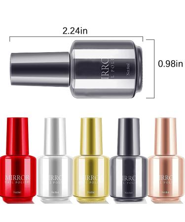 Holographic Nail Mirror Polish - Black & Platinum Glitter for Stunning DIY & Professional Nail Art - Buy Online on GoSupps.com