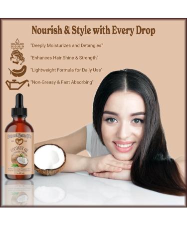 Organic Fractionated Coconut Oil 16oz - Cold-Pressed Carrier Oil for Deep Skin Care & Hair Health - Fast-Absorbing | Natural Born Oils - Buy Online on GoSupps.com
