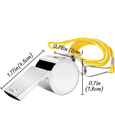 Personalized Stainless Steel Trill Whistle with Lanyard - Perfect for Coaches Referees & School Sports | Engraved Trillerfeife - Buy Online on GoSupps.com