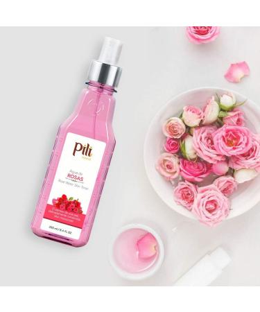 PILI Rose Water Facial Toner for Sensitive Skin - Refreshing & Moisturizing Natural Rose Extract Glycerin - 8.4 oz - International Shipping Available - Buy Online on GoSupps.com