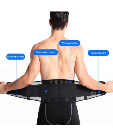 Back Support Lower Back Brace Provides Pain Relief Breathable Lumbar Decompression Support Belt Waist Trainer For Men Women Keeps Your Spine Straight Safe (Color : Black Size : M) lofty ambition Black M - Buy Online on GoSupps.com