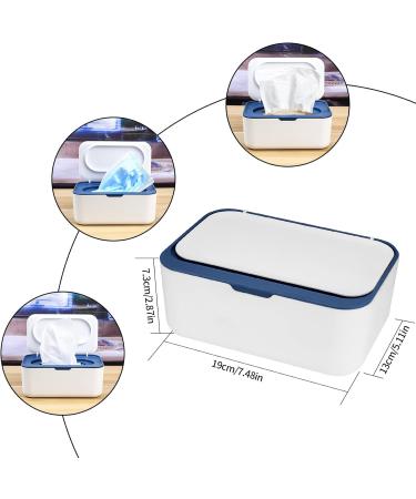 Wet Wipes Box Moist Toilet Paper Box Dispenser Box for Wet Wipes Tissue Box Napkin Box with Storage Box for Face Covers (Blue) Blue-de - Buy Online on GoSupps.com