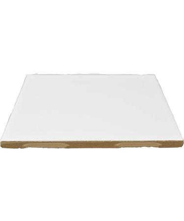 12 Ceramic White Tiles 4 1/4 x 4 1/4 with Cork Backing Pads for Coaster Making and Painting Projects - Ideal for Alcohol Ink and Acrylic Pouring - DIY Craft Supplies - Buy Online on GoSupps.com