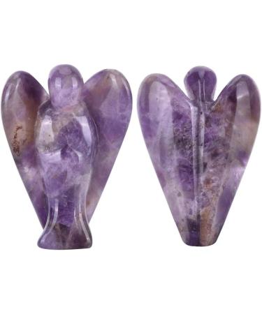 Angel Decorations Beautiful Elegant Angel Clear Crystal Healing Statue Carved Quartz Peace Angel(Amethyst) - Buy Online on GoSupps.com