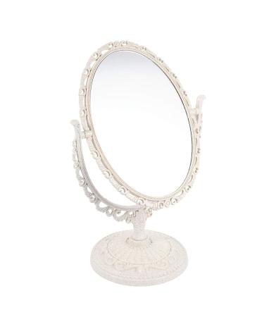 Beaupretty Vintage Oval Desktop Makeup Mirror with Stand - Swivel Double Sided Vanity Cosmetic Mirror - Buy Online on GoSupps.com