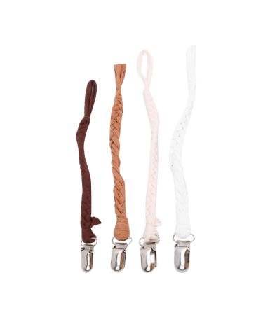4 pieces of baby pacifier clip portable accessories for pacifier chain holder for small children suitable for almost all kinds of nullnings (other)