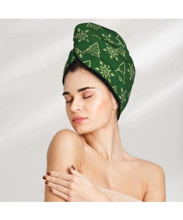 Buy Christmas Microfiber Hair Towel Wrap - Super Absorbent Coral Velvet for Long Curly & Thick Hair | Quick Dry Hair Cap for Women - Buy Online on GoSupps.com