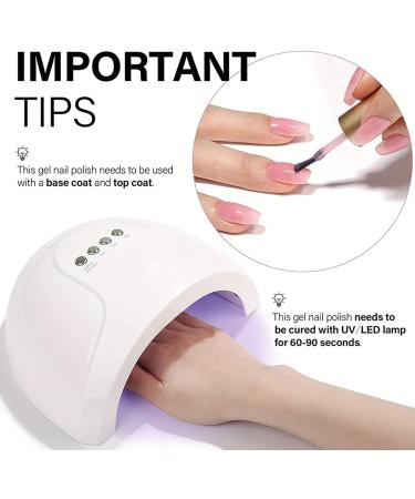 French Manicure Kit Gel Nail Polish Set for French Manicure White Nude Jelly Gel Polish Set with Nail Stamper Gel Polish for French Tips Set Soak Off UV/LED French Manicure Gift Set for Women Girl - Buy Online on GoSupps.com