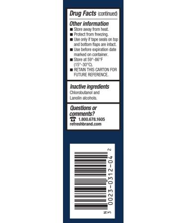 Refresh Lacri-Lube Lubricant Eye Ointment 0.12 Oz - Nighttime Relief | Sterile Formula - Buy Online on GoSupps.com
