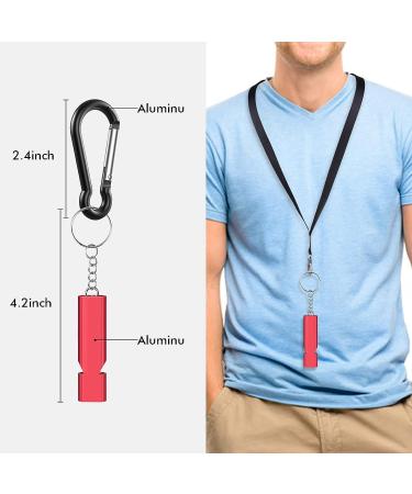Michael Josh Outdoor Loudest Emergency Survival Whistles with Lanyard - 4 Pack Red - Buy Online on GoSupps.com