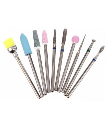minkissy Nail Polisher Professional Nail Drill Remove Nail Bits Nail Drill Manicure Head Carbide Nail Drill Bit Nail Drill Bits Drill for Nails Professional To Rotate Acrylic Metal Ceramics