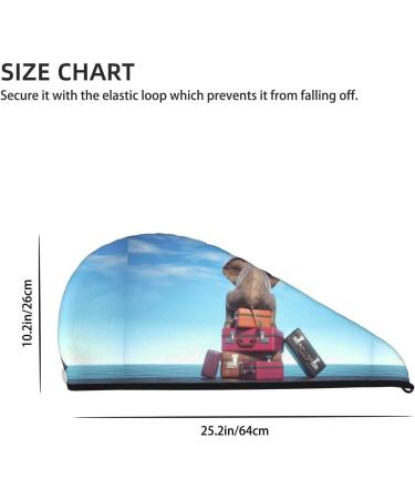 Hair Towel Wrap - Quick Drying Turban with Button | Elephant Design Hair Drying Towel - Buy Online on GoSupps.com