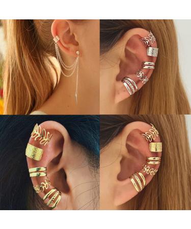 Gold Silver Hair Cuffs Dreadlock Clips Set - 24 Pcs Hair Jewelry Charms for Women Men | Non-Piercing Ear Clip Styling Tools & Accessories - Buy Online on GoSupps.com