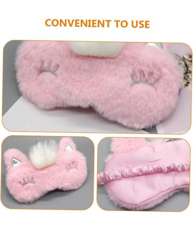 FOMIYES 4 Pcs Plush Eye Masks Sleep Masks for Women Men & Kids Comfortable Eye Covers in Pink - Buy Online on GoSupps.com