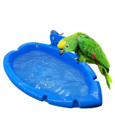 Groust Bird Bath Tub Bowl Basin Hanging Birdbath Toy Pet Parrot Budgie Parakeet Cockatiel Cage Water Shower Food Feeder (including mounting screws)