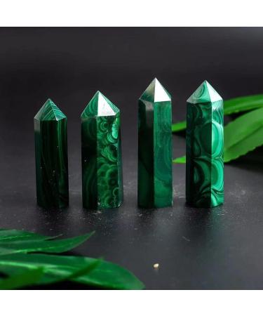 Stone 1pc 70mm-80mm Natural Polished Green Malachite Tower Quartz Crystal RodPoint Natural Stones Room Decoration Stone Mineral Specimen - Buy Online on GoSupps.com