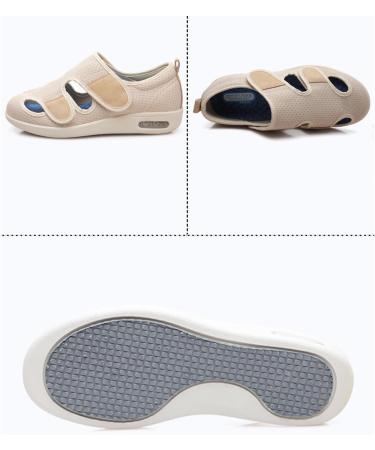Men's Diabetic Foot Shoes - Adjustable Edema Sneakers for Swollen Feet Arthritis & Elderly Dark Gray Size 12 - Buy Online on GoSupps.com