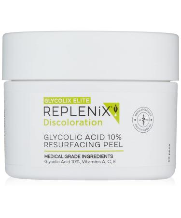 Replenix - Glycolix Elite Glycolic Acid Resurfacing Peel Pads - Medical Grade Brightening and Exfoliating Treatment  Travel Friendly Pads  60 ct. 10% Glycolic Acid