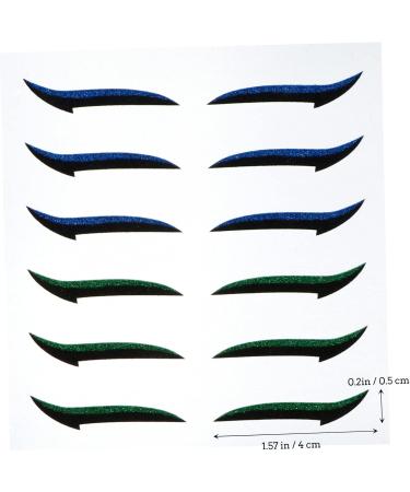 LALADEFIEE 36 Pairs Glitter Eyeliner Double Side Tape Smokey Eyes Transfers Eyelid Transfer Tape Sticker - Buy Online on GoSupps.com