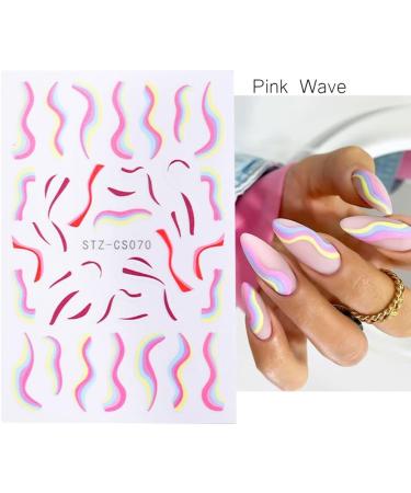 DIY Manicure Line Design Wraps Nail Stickers French Decal Color Wave Abstract - Buy Online on GoSupps.com