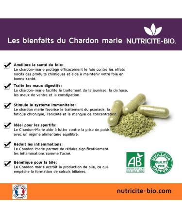 Organic Milk Thistle 90 Capsules Special Digestion Facilitates Intestinal Transit Effective in a Few Days Milk Thistle 200mg to Relieve Liver and Digestion - Buy Online on GoSupps.com