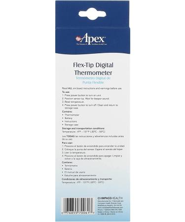 Apex Flex-Tip Digital Thermometer - Accurate & Quick Readings | 1 Thermometer - Buy Online on GoSupps.com