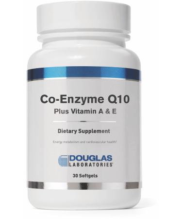 Douglas Laboratories Coenzyme Q10 Plus Vitamin A & E | Supports Energy Production and Proper Functioning of Cells | 30 Softgels