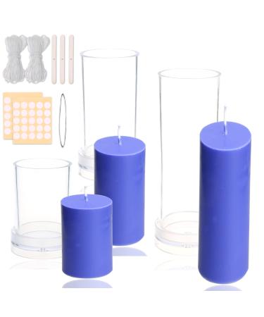 MILIVIXAY 2PCS Taper Candle Molds - Pillar Candle Molds - Perfect for  Making Emergency Candles, Chime Candles, Table Candles-Including 30 Ft  Wicks,1pc