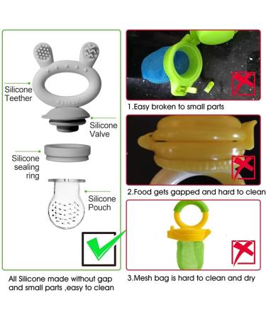 Haakaa Baby Fruit Feeder Breastmilk Popsicle Mold - BPA Free Silicone, Safe Self Feeding for 4+ Months (Gray) - Buy Online on GoSupps.com