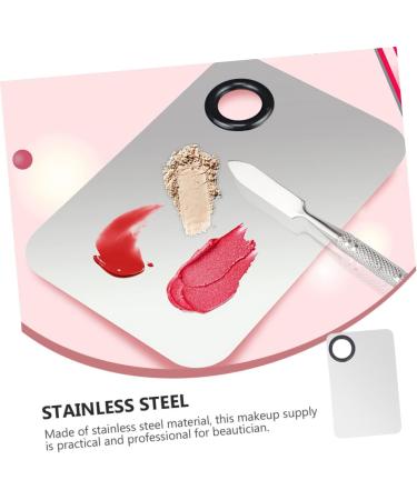 FRCOLOR 3 nail art palette stainless steel mixing art painting makeup mixing trays Color Mixing Spatula stainless steel makeup oil paint nail tools nail art polish trays reconcile scraper - Buy Online on GoSupps.com