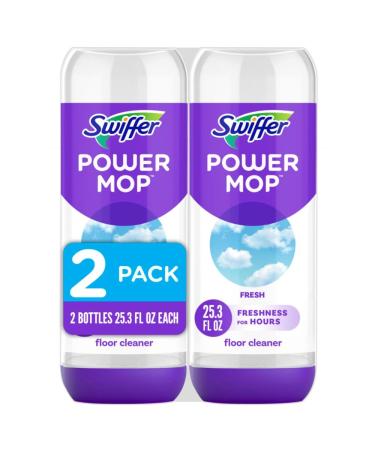 Swiffer PowerMop Floor Cleaning Solution with Fresh Scent .75L 2 Pack