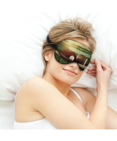 Baseball and Football Funny Sleep Mask for Men and Women - Adjustable Blackout Eye Mask for Sleeping and Travel - Cute Design - Pack of 1 - Buy Online on GoSupps.com