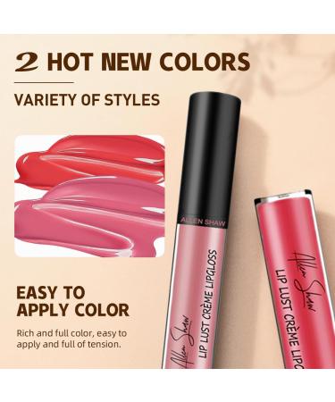 2PCS Waterproof Cream Lip Gloss - Non-Fading Moisturizing Liquid Lipstick for Women | Vivid Colorful Makeup 2024 - Buy Online on GoSupps.com