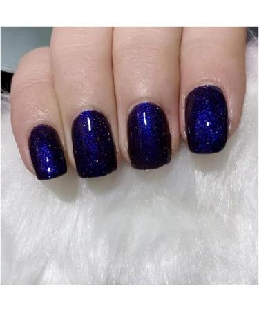 Glitter Nail Polish Dark Blue Nail Varnish Diamond Glitter Quick Dry Nail Polish No UV Lamp Curing Long Lasting Chip Resistant Non-Toxic Quick Drying Salon Manicure Home Manicure(17#Dark Blue) 17-Dark Blue - Buy Online on GoSupps.com