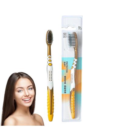 Portable Soft Bristle Toothbrush with Dental Floss - Ideal Travel Toothbrush for Family & Sensitive Teeth - Buy Online on GoSupps.com
