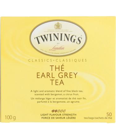 Twinings Classic Earl Grey Individually Wrapped Tea Bags | Caffeinated Black Tea Enhanced with Bergamot Citrus | 50 Count (Pack of 6) Earl Grey 50 Count (Pack of 6) - Buy Online on GoSupps.com